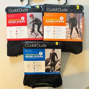 Cuddl Duds Base Layer Three Sets Performance Fleece Thermal Comfort Stretch Cold